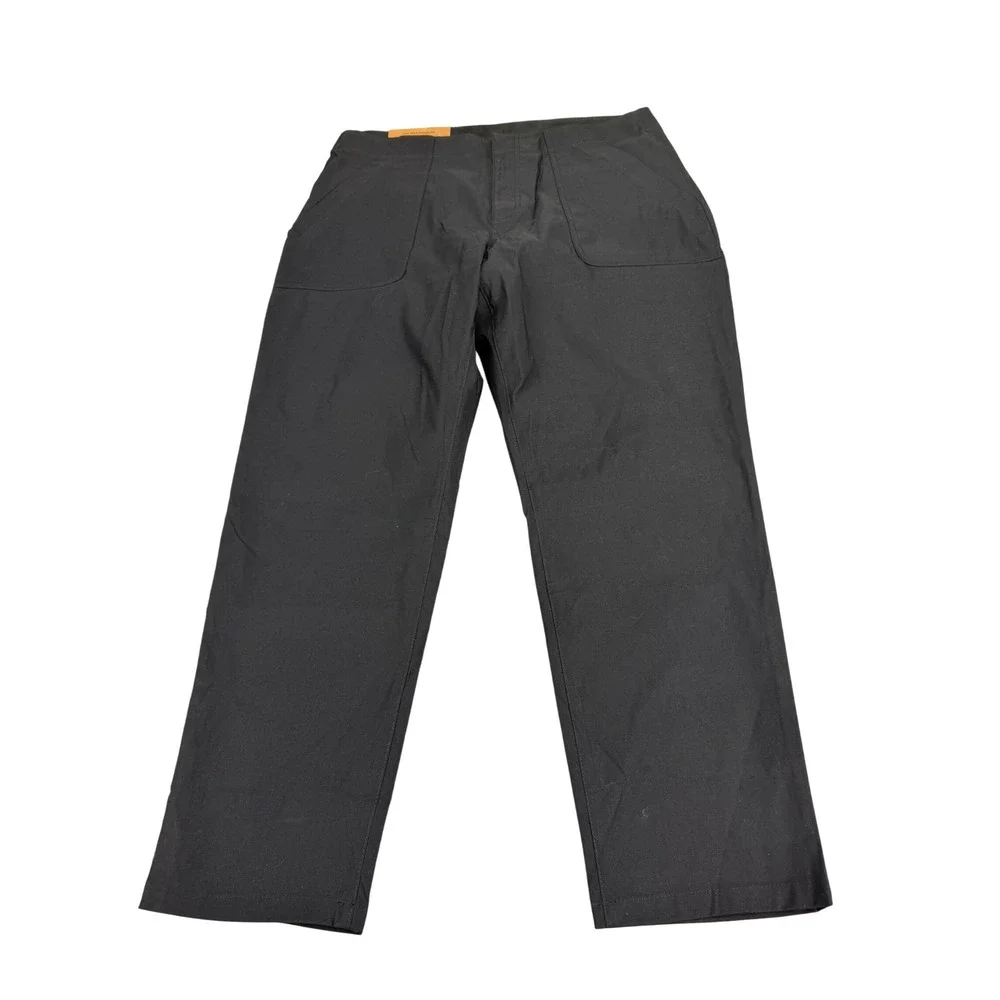 Eddie Bauer Horizon Straight Ankle Pants Black 14 Stretch Hiking Travel 1878526